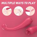 Rose Shape G Spot Vagina Suck Vibrator for Female Nipple Oral Lick Clitori Suction Stimulator