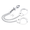 Anal Plug with Handcuffs - Iron Chain Intimate Toys for BDSM