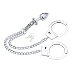 Load image into Gallery viewer, Anal Plug with Handcuffs - Iron Chain Intimate Toys for BDSM
