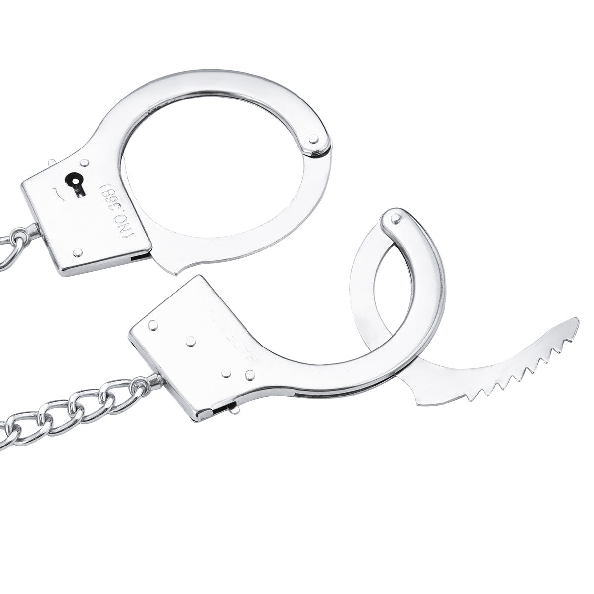 Anal Plug with Handcuffs - Iron Chain Intimate Toys for BDSM