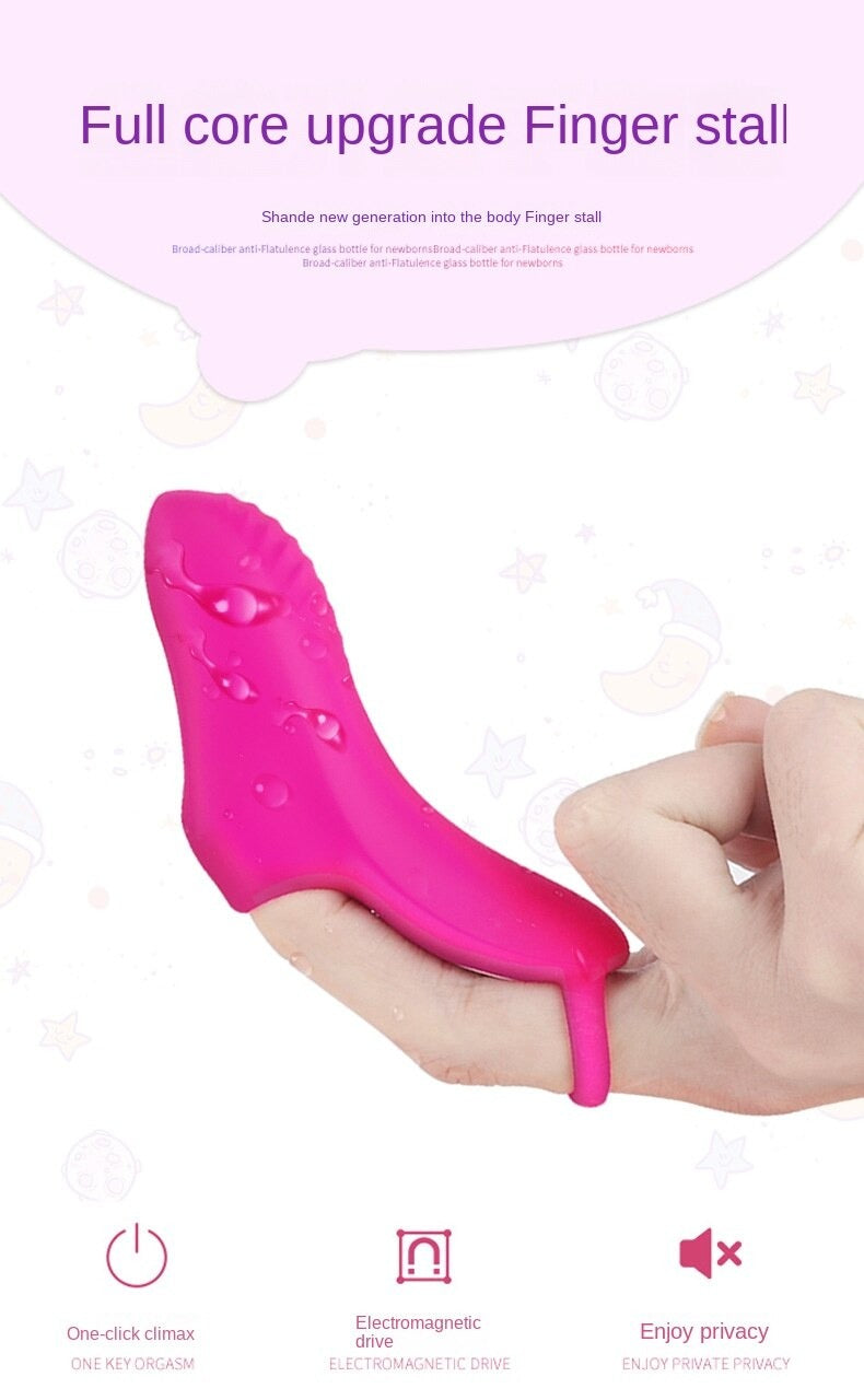 Adult Sex Massage Stick Gold Finger Snap Vibration Finger Sleeve Mini G-spot Female