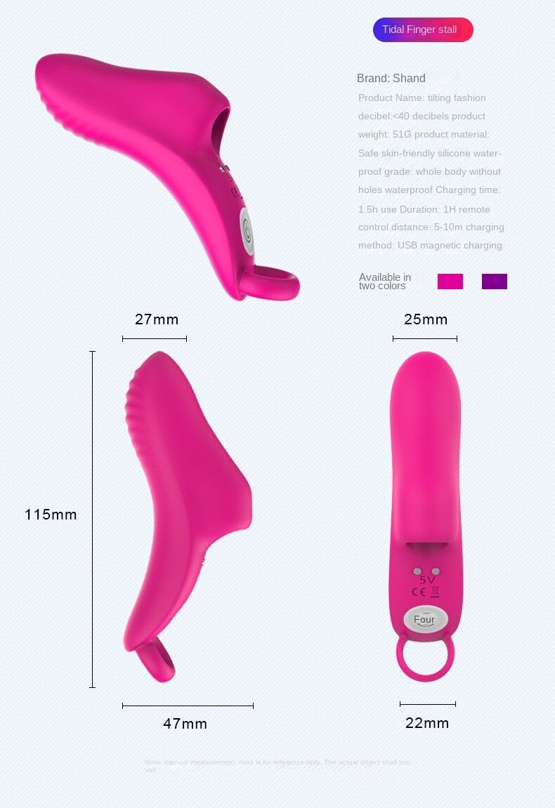 Adult Sex Massage Stick Gold Finger Snap Vibration Finger Sleeve Mini G-spot Female