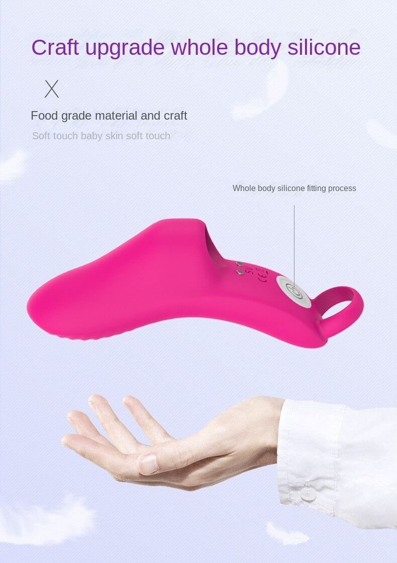 Adult Sex Massage Stick Gold Finger Snap Vibration Finger Sleeve Mini G-spot Female