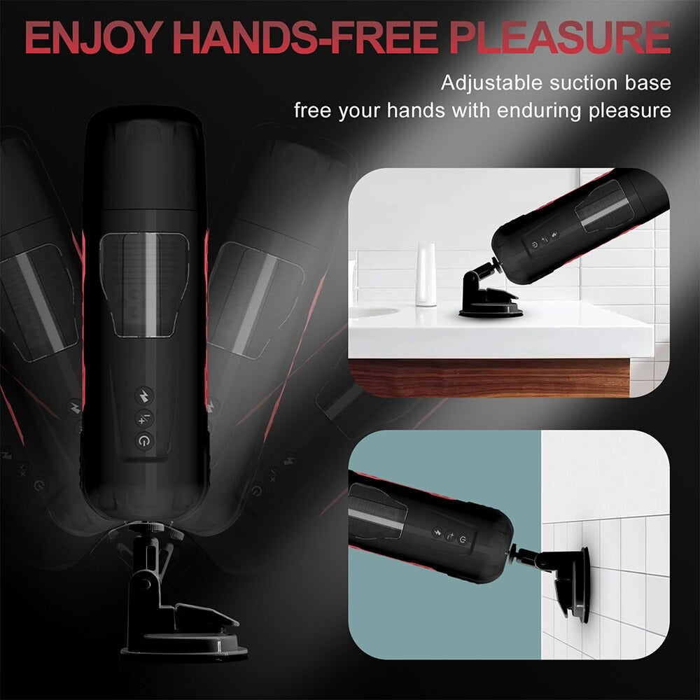 Automatic Male Masturbator - 7 Powerful Thrusting & Rotating Stroking Hands-Free Electric Onahole