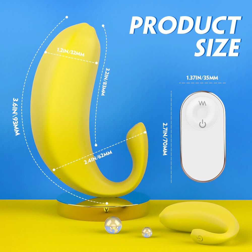 Banana Invisible Wear Panties Vibrator for Couples 9 Mode G Spot Vagina Ball