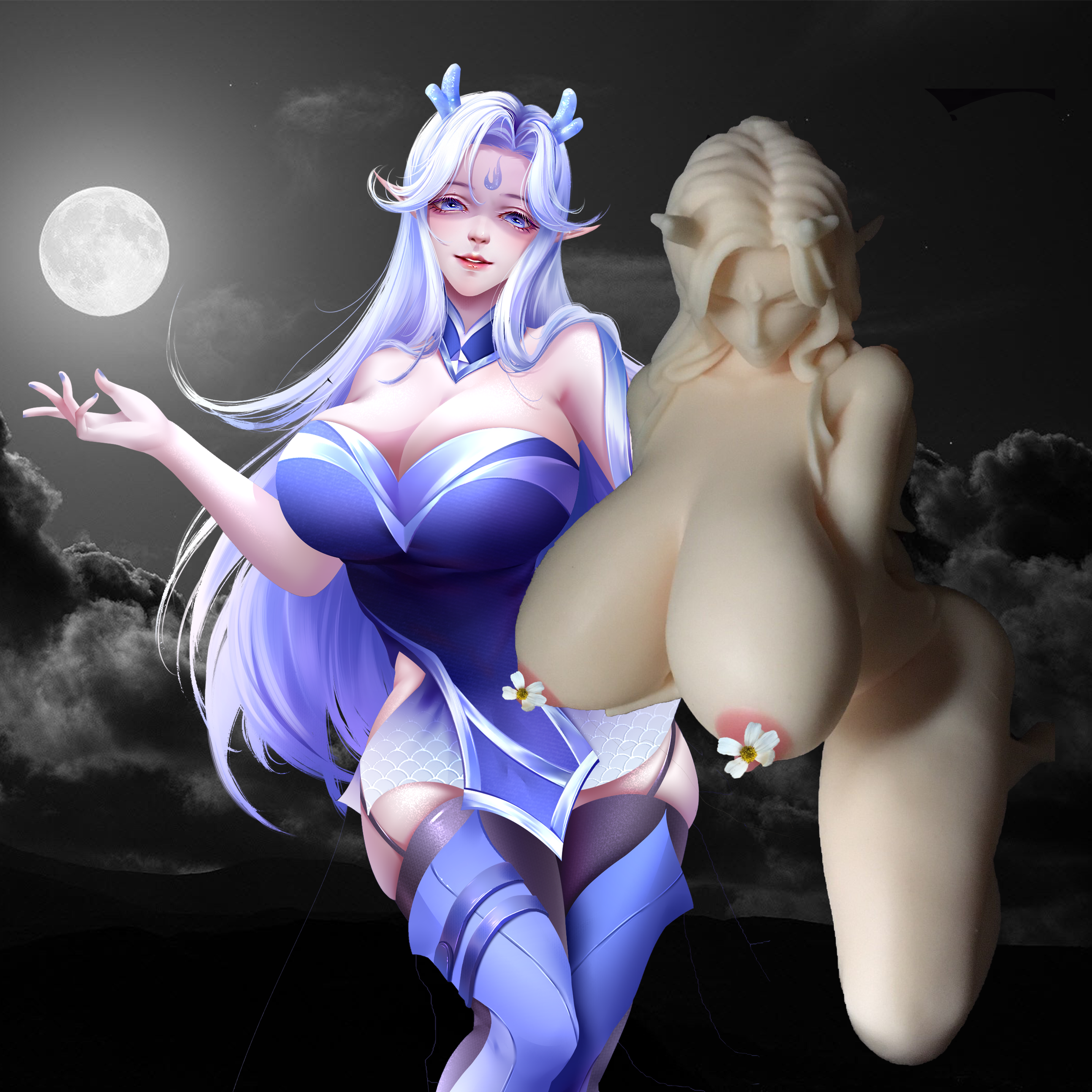 Hentai Onahole Doll, Anime Fleshlight Dragon Ling under the moon