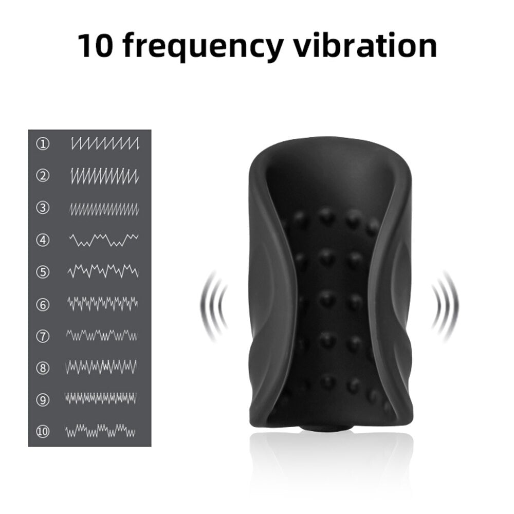Penis Trainer Vibrator, Cock Glans Stimulator, Sex Endurance Masturbator, Prolong Ejaculation, 10 frequency