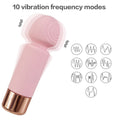 Mini G-spot charging pseudo penis 10 mode AV vibrator female clitoral stimulator