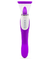 Clit Pump Sucking & Licking Vibrator, 3-in-1 G-Spot Vibrator, Color Purple