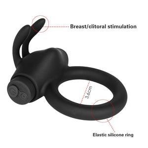 Rabbit Cock Vibrating Ring Erotic Toys Men Vibrator Penis Stretchy Ring Clitorial Stimulater
