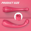 Rose Shape G Spot Vagina Suck Vibrator for Female Nipple Oral Lick Clitori Suction Stimulator